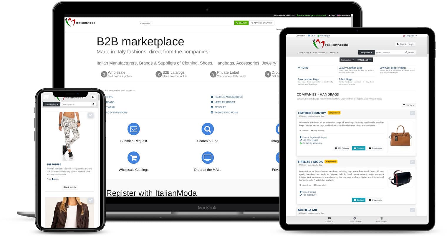 marketplace B2B ItalianModa: portale per le aziende italiane del settore moda